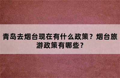 青岛去烟台现在有什么政策？烟台旅游政策有哪些？