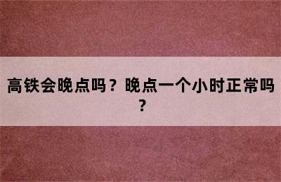 高铁会晚点吗？晚点一个小时正常吗？