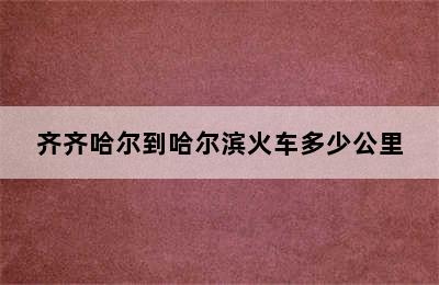 齐齐哈尔到哈尔滨火车多少公里